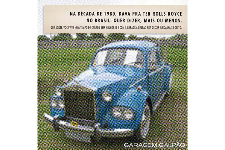 "Fusca Rolls Royce", peça da campanha da 11:21 para a Garagem Galpão