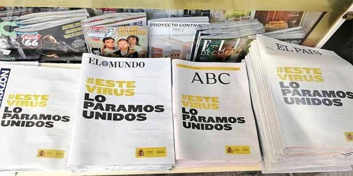 Jornais espanhóis unificados.