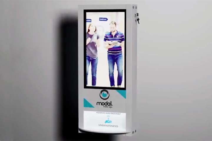 Dispenser publicitário, da Modal Mídia+Sign