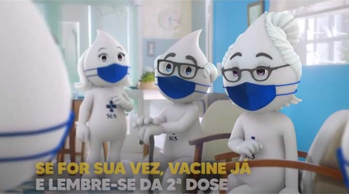 Nova/SB apresenta a Família de Zé Gotinha em campanha para o Ministério da Saúde contra a Covid-19