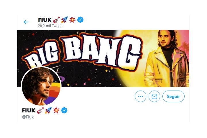 Twitter de Fiuk para o Big Bang
