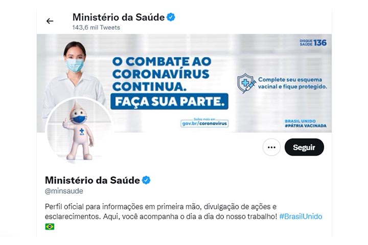 Ministério da Saúde - Twitter