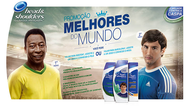NewStyle para Head & Shoulders: Pelé e Messi